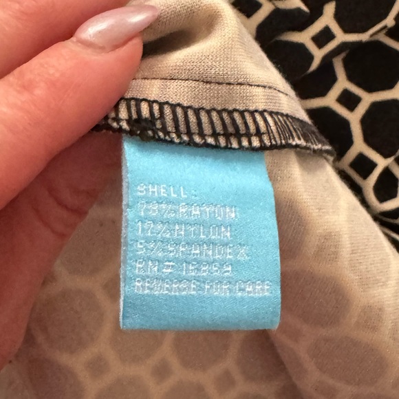 J. McLaughlin geo print dress black and cream size s small EUC - Picture 9 of 9